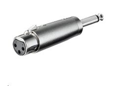 MicroConnect Adapter 6.35mm Jack (M) - XLR (F) strieborná
