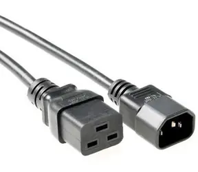 MicroConnect Predlžovací kábel C19 - C14 1m čierna