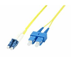 MicroConnect Optical Fibre Cable LC/SC Singlemode duplex OS2 0.5m žltá
