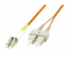 MicroConnect Optical Fibre Cable LC/SC Multimode duplex OM1 1m oranžová