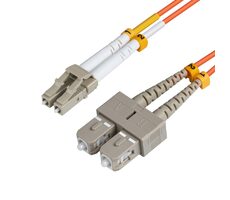 MicroConnect Optical Fibre Cable LC/SC Multimode duplex OM1 2m oranžová