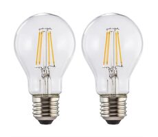 Xavax 112903 LED Filament žiarovka / E27 / 806 lm (nahrádza 60 W) / teplá biela / číra / 2 ks v krabičke