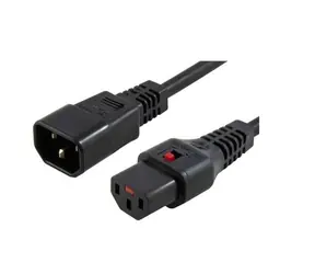 MicroConnect Predlžovací kábel s IEC zámkom C13 - C14 1m čierna