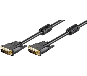 MicroConnect Kábel DVI-D (24+1) Dual Link 2m čierna / Feritové jadrá