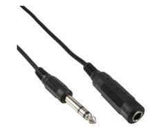 MicroConnect predlžovací kábel Jack 6.3mm (M) - Jack 6.3mm (F) 5m čierna