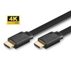 MicroConnect Prepojovací FLAT kábel HDMI 1.4 (M) - HDMI 1.4 (M) 2m čierna