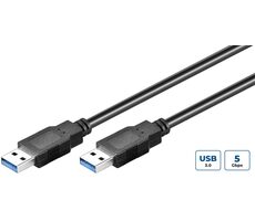 MicroConnect kábel USB3.0 A (M) - USB3.0 A (M) 5m čierna / 5000Mbit/s