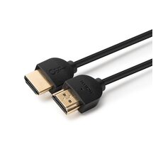 MicroConnect Prepojovací Ultra slim kábel HDMI 2.0 (M) - HDMI 2.0 (M) 2m čierna