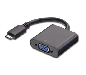 MicroConnect Adaptér miniHDMI (M) - VGA (F) čierna / Full HD (1920 x 1080) @ 60Hz / Plug & Play