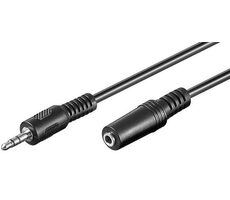 MicroConnect predlžovací kábel 3-pin Jack 3.5mm (M) - Jack 3.5mm (F) 15m čierna