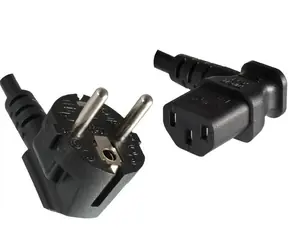 MicroConnect Sieťový napájací kábel Schuko 90° uhol - C13 270° uhol 1.8m čierna