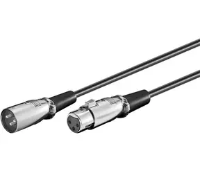 MicroConnect XLR kábel XLR (M) - XLR (F) 5m čierna