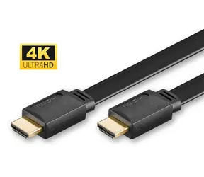 MicroConnect Prepojovací FLAT kábel HDMI 1.4 (M) - HDMI 1.4 (M) 3M čierna