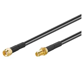 MicroConnect WLAN anténny kábel kábel SMA reverse konektor - SMA jack 1m čierna 