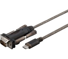 MicroConnect kábel USB-C (M) - RS232 (M) 1m čierna 