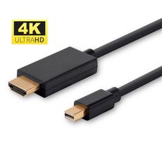 MicroConnect kábel Mini DisplayPort 1.2 (M) - HDMI (M) 1m čierna / 4K