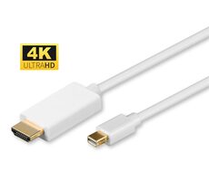 MicroConnect kábel Mini DisplayPort 1.2 (M) - HDMI (M) 3M biela / 4K