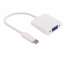 MicroConnect adaptér USB-C (M) - VGA (F) 0.2m biela 