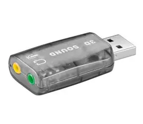 MicroConnect externá USB zvuková karta 2.0 / Plug & Play / Win2000, XP, Vista, Win7