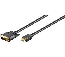 MicroConnect kábel Dual-link HDMI (M) - DVI-D 24 +1 (M) 10m čierna / FullHD (1920x1080) @ 60Hz / obojsmerný 