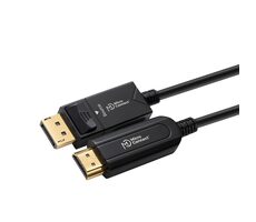 MicroConnect Premium Optic Fiber Kábel DisplayPort 1.4 (M) - HDMI 2.0 (M) 15m čierna