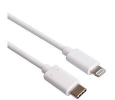 PremiumCord Lightning - USB-C nabíjací a dátový kábel MFi pre iPhone &amp; iPad biela / 1 m