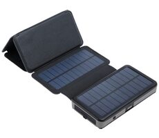 Sandberg Solar 6-Panel Powerbank 20000 mAh / solárne dobíjanie / 1x USB-C / 2x USB-A / čierna