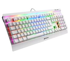 Sharkoon SGK3 - Kailh Red biela / herná klávesnica / mechanická / RGB / Kailh Red spínač / US