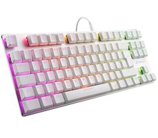 Sharkoon PureWriter TKL RGB Kailh Red biela / nízkoprofilová herná klávesnica / mechanická / RGB / Kailh Red / US