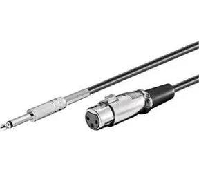 PremiumCord Kábel Jack 6.3mm-XLR samec-samica 6m