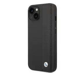 BMW Signature Leather Big Logo Zadný Kryt pre Apple iPhone 14 Plus čierna