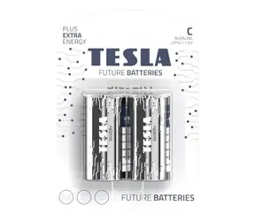 TESLA SILVER+ alkalická batéria C 2ks / LR14 / malý monočlánok / blister