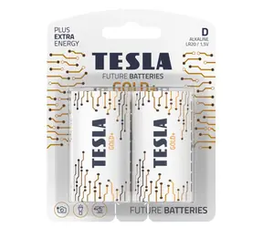 TESLA GOLD+ alkalická batéria D 2 ks / LR20 / veľký monočlánok / blister