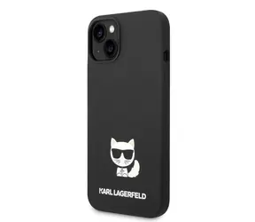 Karl Lagerfeld Liquid Silicone Choupette Zadný Kryt pre Apple iPhone 14 Plus čierna
