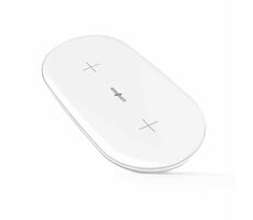 MiniBatt PowerAIR biela / Qi adaptér pre bezdrôtové nabíjanie / 2 zariadenia / 10W