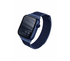 Uniq Dante Mesh Steel remienok pre Apple Watch 44 &amp; 42mm - MARINE (modrá)
