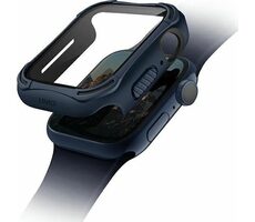 Uniq Torres antimikrobiálne ochranné púzdro s 9H tvrdeným sklom pre Apple Watch 40mm - NAUTICAL BLUE (modrá)