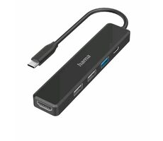 Hama 200117 USB 3.2 C multiport húb čierna /4xUSB / HDMI