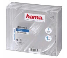 Hama 44748 CD BOX náhradný obal 5ks transparentná-čierna