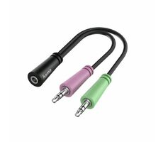 Hama 200351 headset redukcia jack 3.5 mm 4pól. na 2x jack čierna