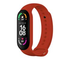 FIXED Silikónový remienok Strap pre Xiaomi Band 7/Mi Band 6/Mi Band 5 červená
