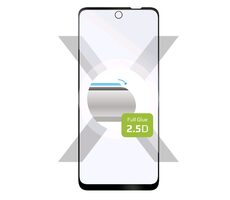 FIXED Ochranné tvrdené sklo Full-Cover pre Motorola Moto E32s čierna / lepenie cez celý displej
