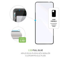 FIXED Ochranné tvrdené sklo Full-Cover pre Motorola Moto E22s čierna / lepenie cez celý displej