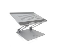 Icy Box IB-NH300 strieborná / Držiak na notebook / nastaviteľná výška / až 17&quot; / hliník