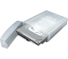 Icy Box IB-AC6025-3 číra / plastový box na uskladnenie 3.5&quot; HDD