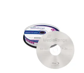 MediaRange MR501 Bluray 25GB 10pcs BD-RE Spindel 2x speed