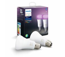 Philips Hue LED žiarovka E27 6.5W biela / múdra LED žiarovka / 806 lm / 2000-6500 K / stmievateľná / 2ks