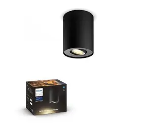 Philips Hue WA Pillar bodové LED svietidlo GU10 1x5W čierna / 350lm / 2200-6500K / IP20