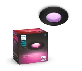 Philips Hue WACA Xamento podhľadové LED svietidlo 1x GU10 5.7W čierna / 350lm / 2000-6500K / RGB / IP44