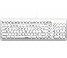 GENIUS Slimstar Q200 biela / Drôtová / USB / CZ+SK layout